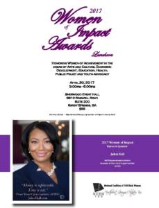 women of impact awards flyer